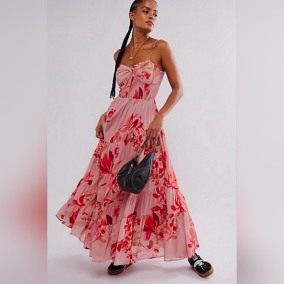 open lace back dress Amazon Free People Golden Hour Maxi Dress